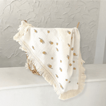 Load image into Gallery viewer, Soft Crepe Blanket With Fringe Detail
