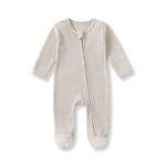Load image into Gallery viewer, Waffle Knit Zip-Up Sleep Suit
