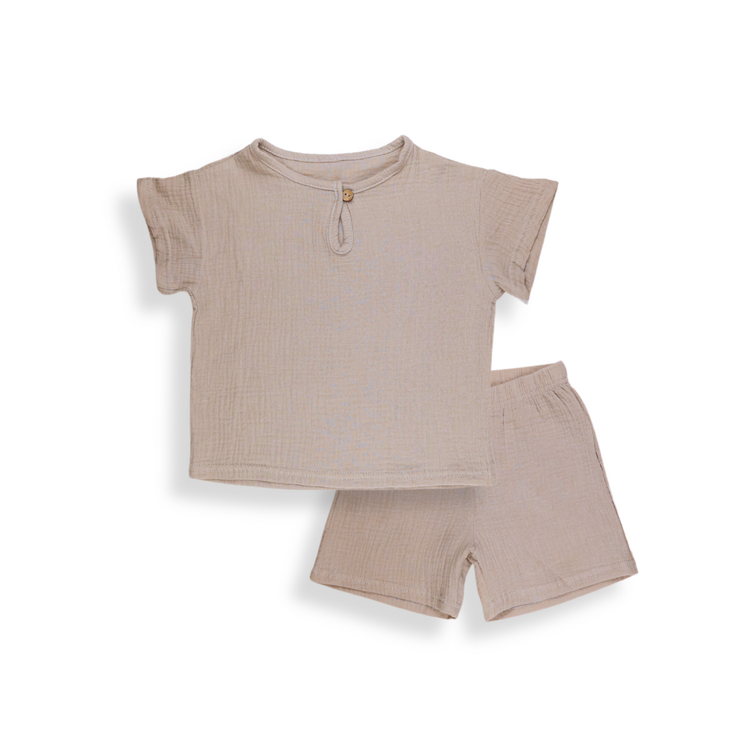 Breathable Linen Short Sleeve Set