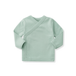 Load image into Gallery viewer, Newborn Organic Wrapover Shirt
